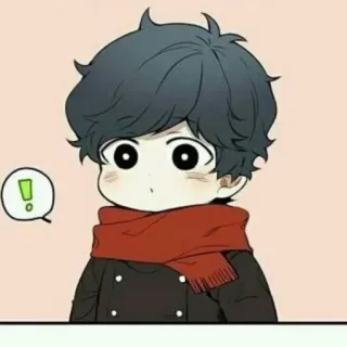 🥺 Anime, Dibujos animados, Chibi, Personaje, Lindo, Bufanda, Alerta telegram sticker