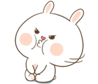 😒 Hase, süß, Aufkleber, Cartoon, Tier telegram sticker