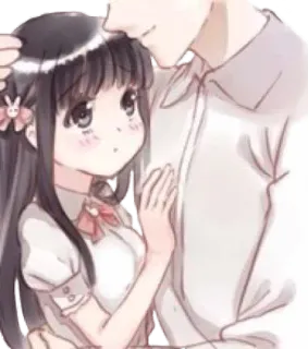 😳 动漫, 情侣, 浪漫, 插画, 卡通, 关系 telegram sticker