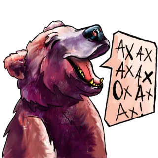 😂 AX AX
AX AX
OX AX
AX! orso, animale, cartone animato, fumetto, umorismo telegram sticker