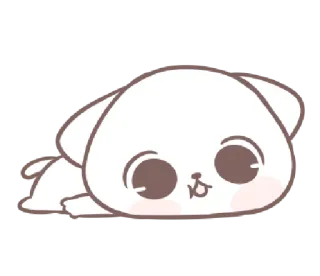 😕 cão, filhote, fofo, kawaii, animal, animal de estimação, desenho animado whatsapp sticker