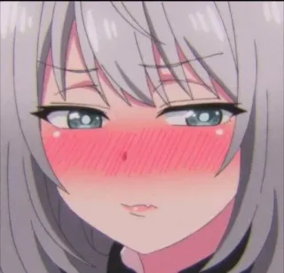 ❤️ Garota anime, Ruborizar, Fofo, Mangá, Desenho animado whatsapp sticker