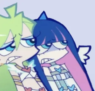 😐 Panty Anarchy Panty & Stocking with Garterbelt Anime, Mangá, Engraçado, Personagem whatsapp sticker