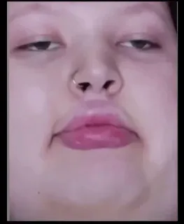 😏 face, close up, expression, person, human whatsapp sticker