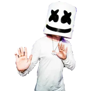 🤬 Marshmello Marshmello, DJ, Música, Máscara, Músico, Música eletrônica, Cultura pop telegram sticker