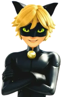 😺 Chat Noir Miraculous: Tales of Ladybug & Cat Noir Chat Noir, Miraculous, Superheld, Katze, Cartoon telegram sticker