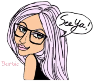 👋 Barbie See Ya! Барби, девочка, женщина, мода, мультфильм, кукла telegram sticker