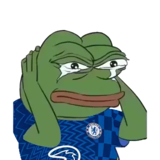 😰 Pepe the Frog 페페, 슬픈, 첼시, 개구리, 우는 telegram sticker