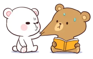 Bear Couple : Milk & Mocha  @SeanChannel whatsapp stickers