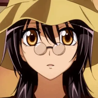 🍂 Anime, Gadis, Karakter, Topi, Kacamata, Rambut cokelat telegram sticker