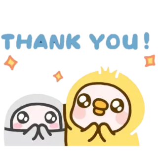 😊 THANK YOU! ありがとう, 感謝, 可愛い, 愛らしい, ひよこ, 動物 telegram sticker