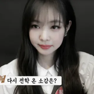 🍒 다시 전학 온 소감은? coréen, femme, expression, portrait telegram sticker