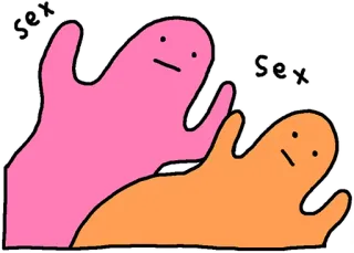 💦 Sex Sex Sexo, Dibujos animados, Divertido, Relación, Lindo telegram sticker