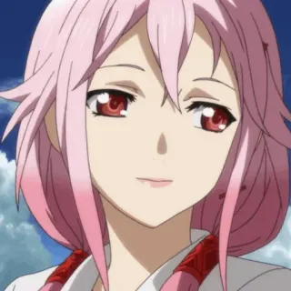 🍧 anime, dziewczyna, różowe włosy, czerwone oczy, postać, ilustracja telegram sticker