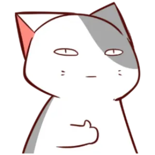 👍 gato, dedo corazón, ofensivo, meme telegram sticker
