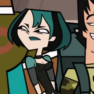✖️ Gwen Total Drama アニメ, グウェン, トータルドラマ, 怒り, アニメーション telegram sticker