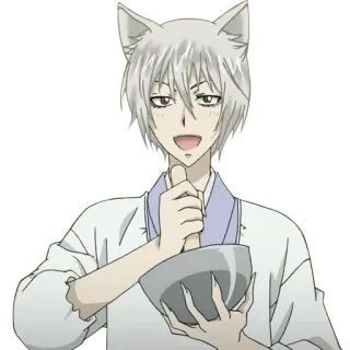 😃 Tomoe Kamisama Kiss Anime, Volpe, Manga, Demone, Kitsune telegram sticker