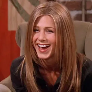 😂 Rachel Green Friends Rachel Green, Friends, Jennifer Aniston, Sitcom, Années 90, Coiffure telegram sticker