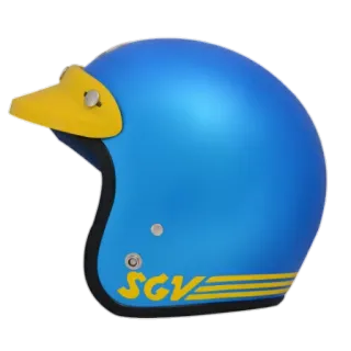 🤕 SGV kask, niebieski, żółty, motocykl, sprzęt ochronny telegram sticker