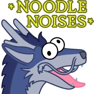 🐲 NOODLE NOISES mi, suara, naga, kartun, lucu, binatang, stiker telegram sticker