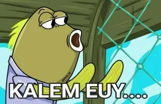 🔥 KALEM EUY.... Spongebob, ikan, meme telegram sticker