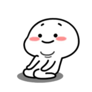 👁 น่ารัก, หยด, ขาว, การ์ตูน telegram sticker