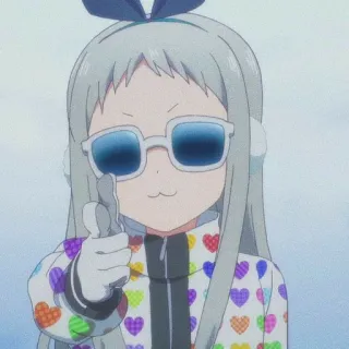 🌱 Anime, Gadis, Kacamata hitam, Imut, Kartun, Karakter, Keren whatsapp sticker
