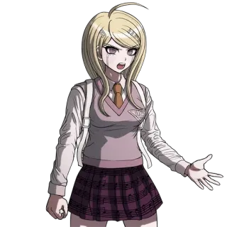 😭 Kaede Akamatsu Danganronpa V3: Killing Harmony Аниме, Манга, Школьная форма, Danganronpa telegram sticker