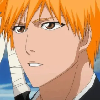 🔥 Ichigo Kurosaki Bleach Anime, Ichigo, Bleach, Tóc cam, Manga, Nhân vật whatsapp sticker