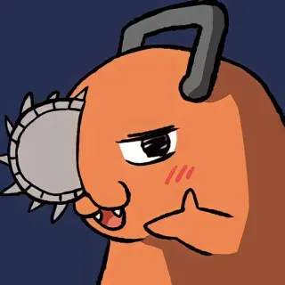 😏 Pochita Chainsaw Man เชนซอว์แมน, pochita, อนิเมะ, มังงะ, น่ารัก, ปีศาจ whatsapp sticker