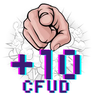 1️⃣ +10 CFVD ngón tay chỉ, ngón tay, cfvd whatsapp sticker