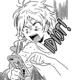🤬 IDIOT! Anime, Manga, Arrabbiato, Cartone animato, Espressione telegram sticker