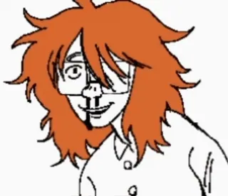 😧 Figur, Cartoon, Illustration, Porträt, Brille telegram sticker