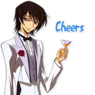 👏 Cheers cheers, anime, toast, cocktail, celebration telegram sticker
