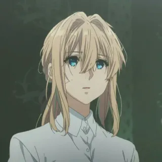 ✨ Violet Evergarden Anime, Personaggio, Ritratto, Fiction, Illustrazione telegram sticker