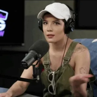 💧 Halsey promi, sänger, musiker, porträt, podcast telegram sticker