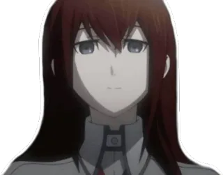 🙂 Kurisu Makise Steins;Gate アニメ, 女の子, 牧瀬紅莉栖, シュタインズ・ゲート telegram sticker