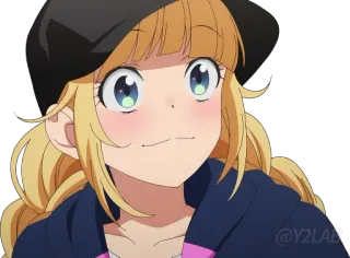 😊 Anime, Desenho animado, Menina, Bonito, Feliz, Sorrindo telegram sticker