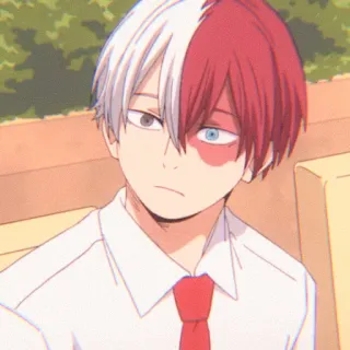 🌷 Todoroki My Hero Academia Anime, Todoroki, My Hero Academia, MHA, Shoto Todoroki, Pahlawan, Setengah Dingin Setengah Panas telegram sticker