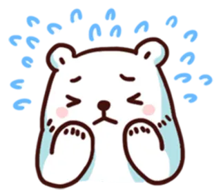 😫 곰, 슬픈, 귀여운, 만화, 동물, 스티커 telegram sticker