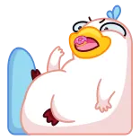 🍩 Мультфильм, Смешной, Милый, Птица, Утка telegram sticker