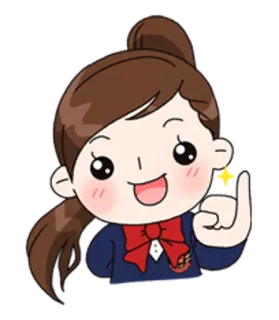 🤞 девочка, мультфильм, персонаж, милый, улыбка, счастливый whatsapp sticker