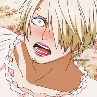 😳 Sanji One Piece Anime, Manga, Śmieszne, One Piece, Sanji, Postać, Fanart telegram sticker