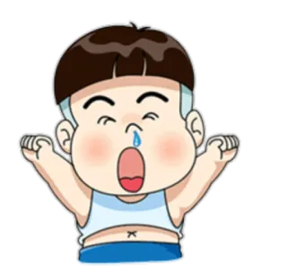 😃 漫画, 子供, 表情, 幸せ telegram sticker