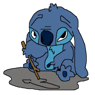😥 Stitch Stitch, Cartone animato, Personaggio telegram sticker