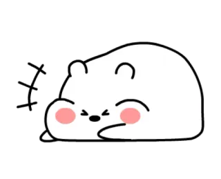 ✨ ours, mignon, dessin animé, animal, autocollant, endormi, paresseux whatsapp sticker