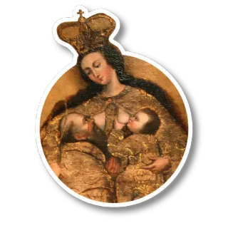 🥛 Mary Marie, enfant Jésus, christianisme, art religieux, peinture, maternité telegram sticker