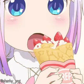 😋 Kanna Kamui Miss Kobayashi's Dragon Maid CREPE telegram sticker