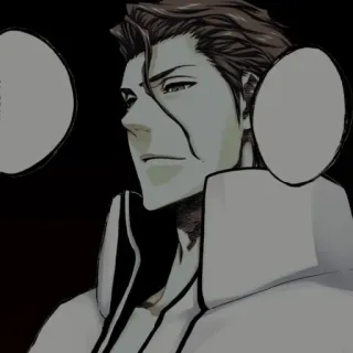 🧬 Aizen Bleach Anime, Manga, Villano, Serio, Cicatriz telegram sticker