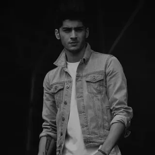 🏰 Mann, Porträt, Jeansjacke, Schwarzweiß, Casual, Junger Erwachsener, Mode, Männliches Model telegram sticker